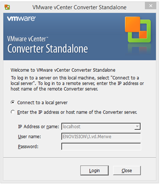 VMWare vCenter Converter Standalone Client